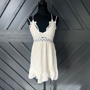 Pink Lily White Dress